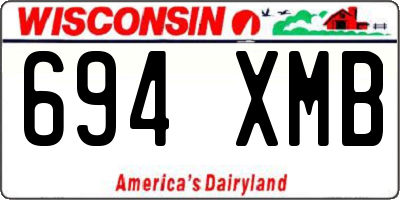 WI license plate 694XMB