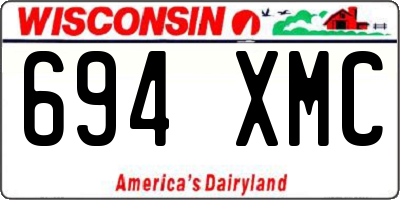 WI license plate 694XMC