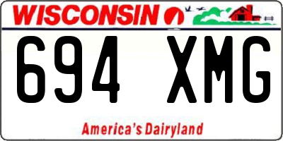 WI license plate 694XMG