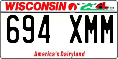 WI license plate 694XMM
