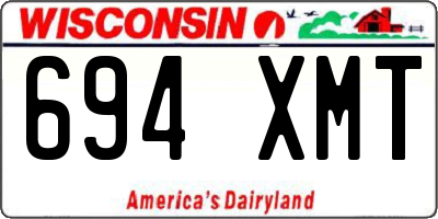 WI license plate 694XMT