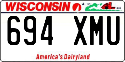 WI license plate 694XMU
