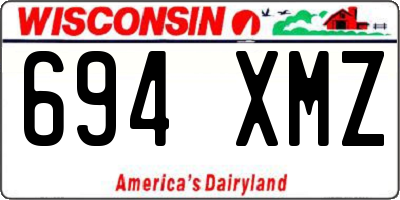 WI license plate 694XMZ