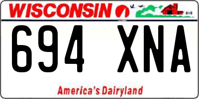 WI license plate 694XNA
