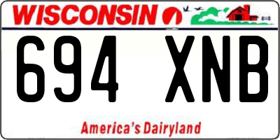 WI license plate 694XNB