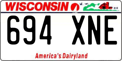 WI license plate 694XNE