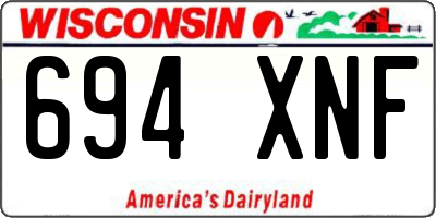 WI license plate 694XNF