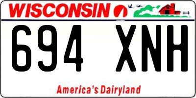 WI license plate 694XNH