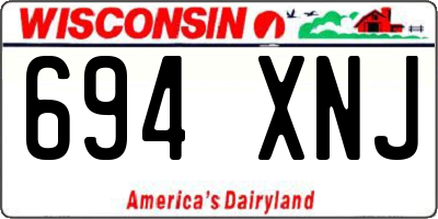 WI license plate 694XNJ