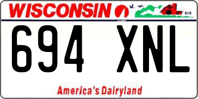WI license plate 694XNL