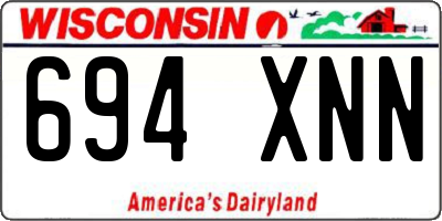 WI license plate 694XNN
