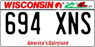 WI license plate 694XNS