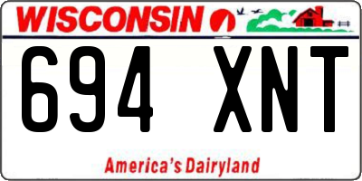 WI license plate 694XNT