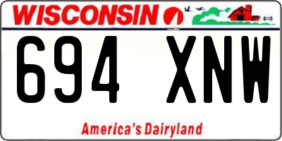WI license plate 694XNW
