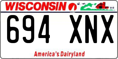 WI license plate 694XNX