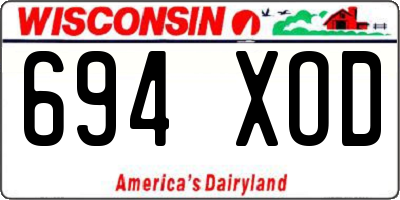 WI license plate 694XOD