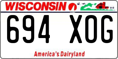 WI license plate 694XOG