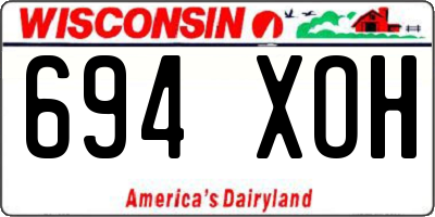 WI license plate 694XOH