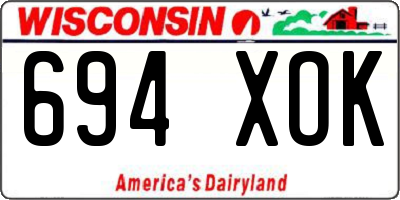 WI license plate 694XOK