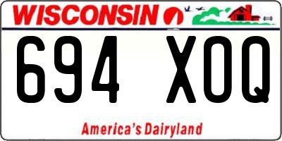 WI license plate 694XOQ