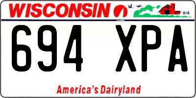 WI license plate 694XPA
