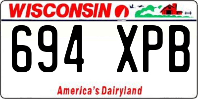 WI license plate 694XPB