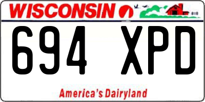 WI license plate 694XPD