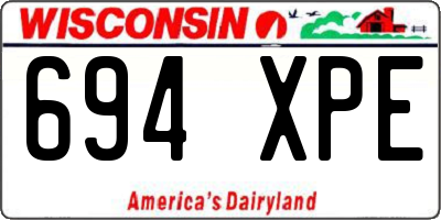 WI license plate 694XPE