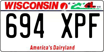 WI license plate 694XPF