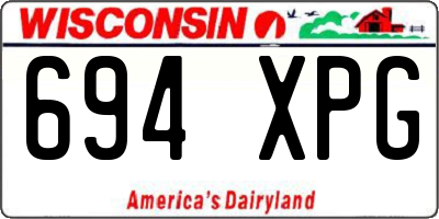 WI license plate 694XPG