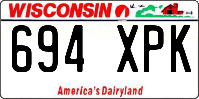WI license plate 694XPK