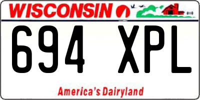 WI license plate 694XPL