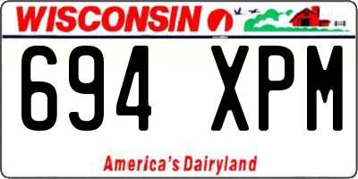 WI license plate 694XPM