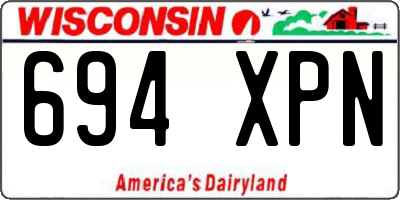 WI license plate 694XPN