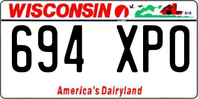 WI license plate 694XPO