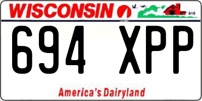WI license plate 694XPP
