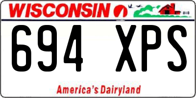WI license plate 694XPS