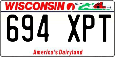 WI license plate 694XPT