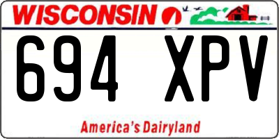 WI license plate 694XPV
