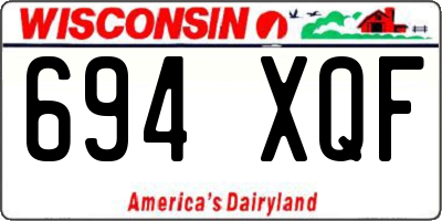 WI license plate 694XQF