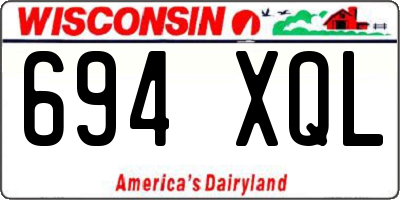 WI license plate 694XQL
