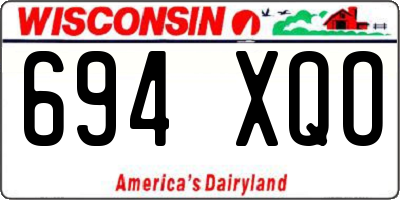 WI license plate 694XQO
