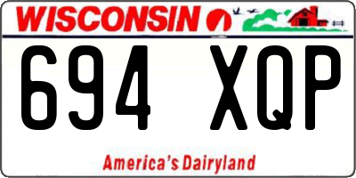 WI license plate 694XQP