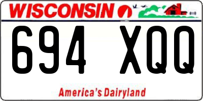 WI license plate 694XQQ