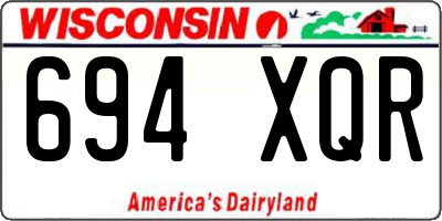 WI license plate 694XQR
