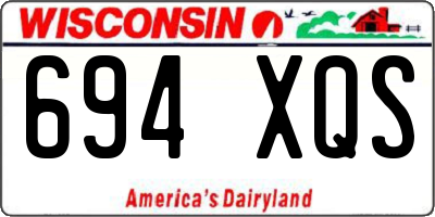 WI license plate 694XQS