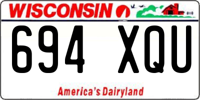 WI license plate 694XQU