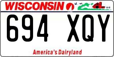 WI license plate 694XQY