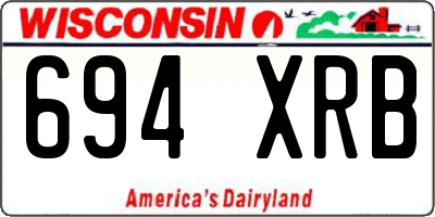 WI license plate 694XRB