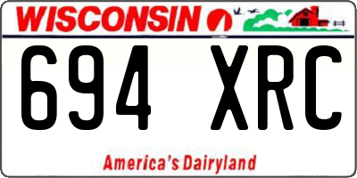 WI license plate 694XRC